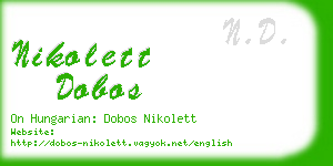 nikolett dobos business card